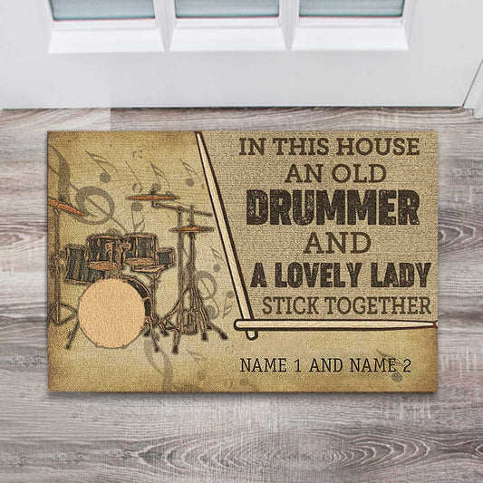 In This House - Drummer Personalized Doormat 082021