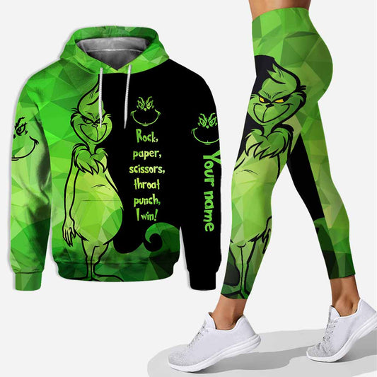 Rock Paper Scissors I Win - Personalized Hoodie and Leggings