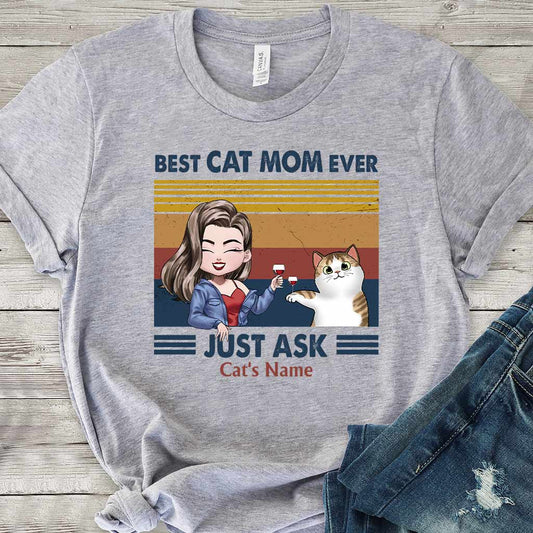 Best Cat Mom Ever - Personalized T-shirt and Hoodie