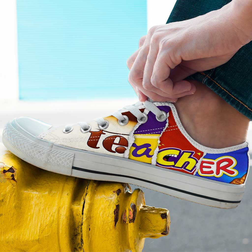 Teacher Teach Love Inspire - Low Top Shoes