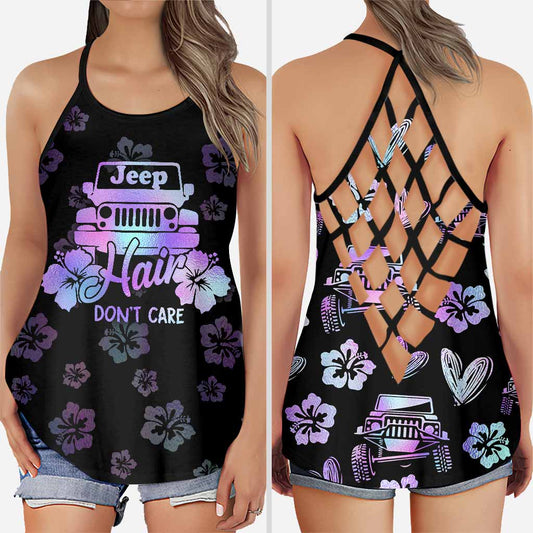 Jp Hair Don't Care - Car Cross Tank Top