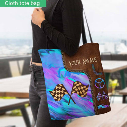 Love Racing Personalized  Tote Bag