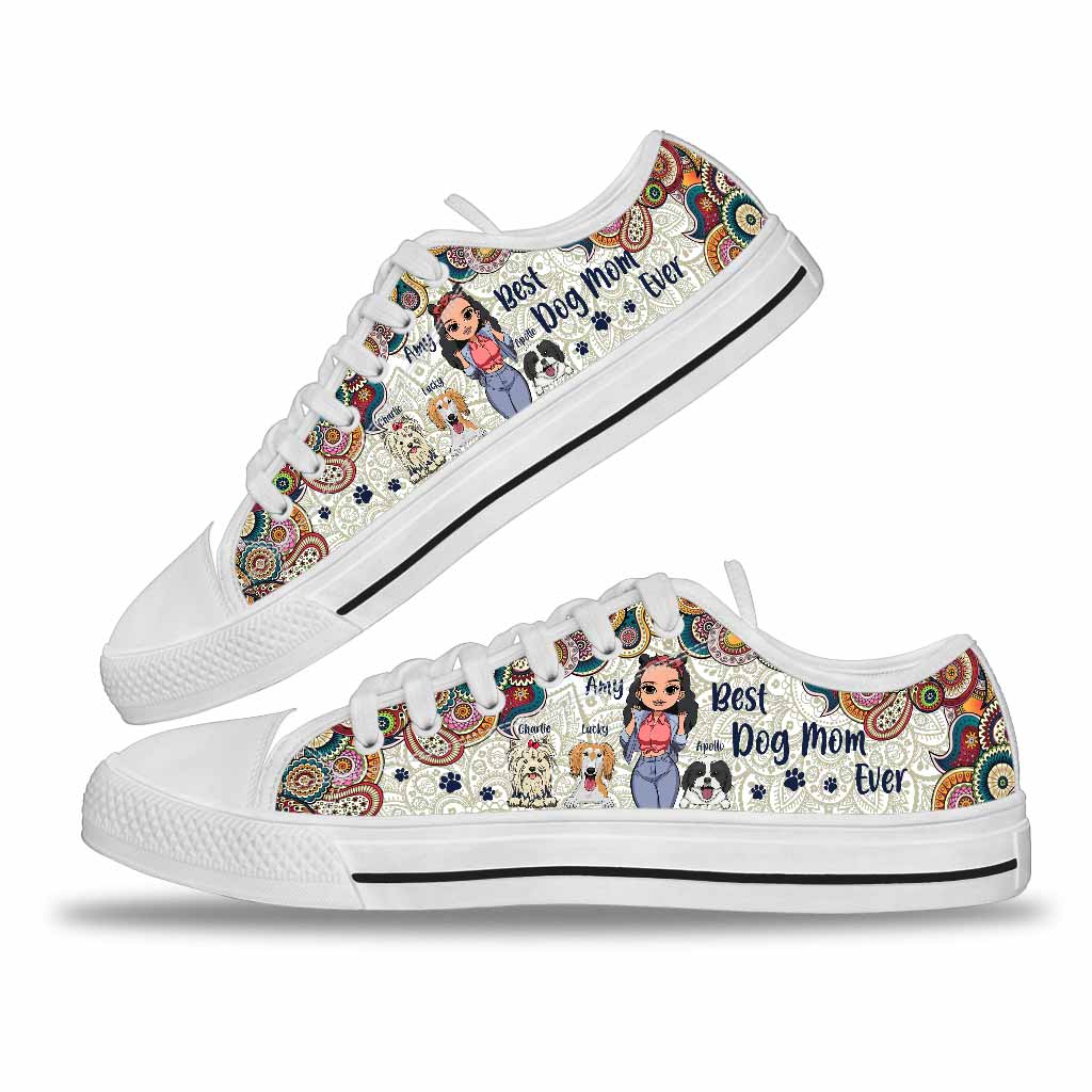 Best Dog Mom Ever - Personalized Low Top Shoes