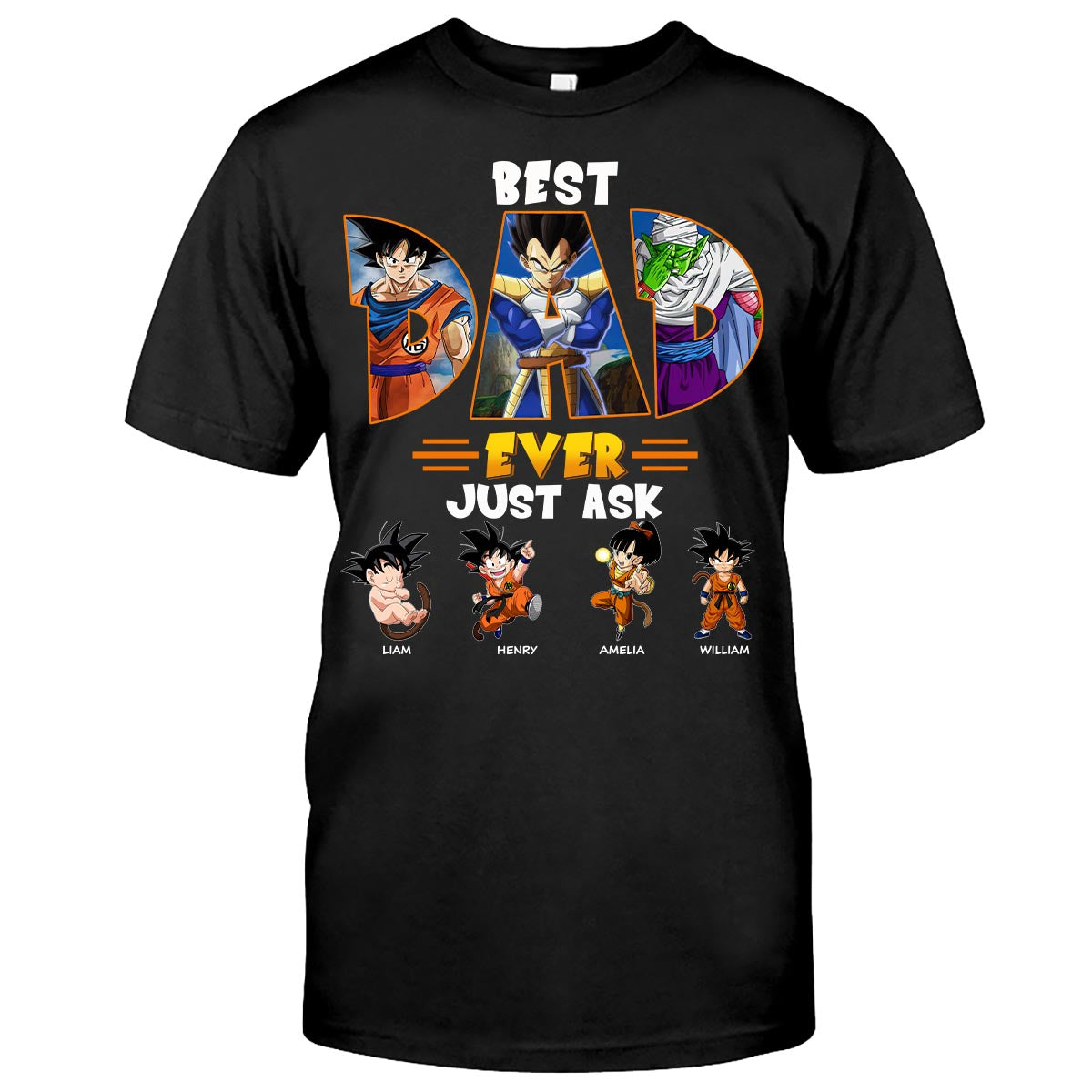 Best Dad Ever - Personalized Seven Balls T-shirt and Hoodie