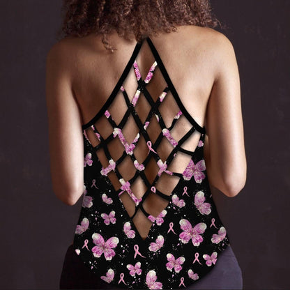 I Found Hope - Breast Cancer Awareness Cross Tank Top