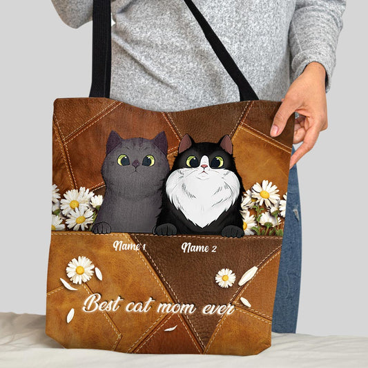 Best Cat Mom Ever Personalized  Tote Bag