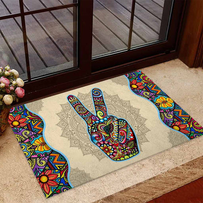 Peace - Hippie Doormat