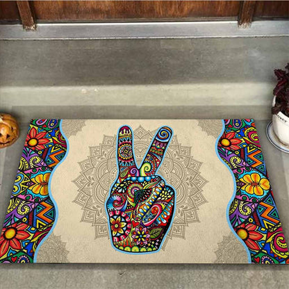 Peace - Hippie Doormat