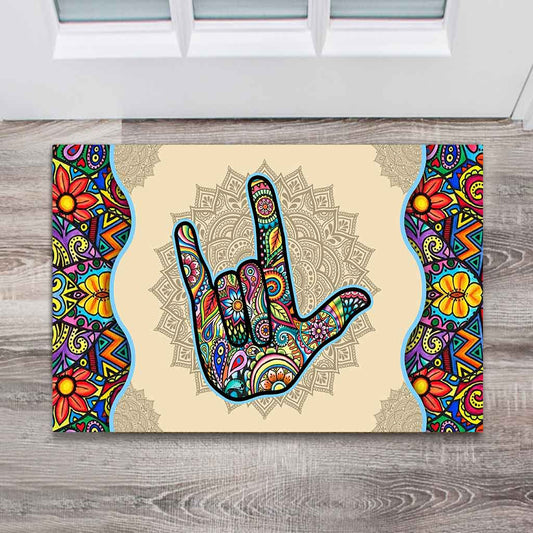 Love - American Sign Language Doormat