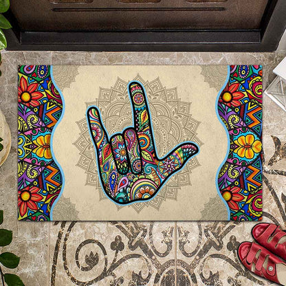 Love - American Sign Language Doormat