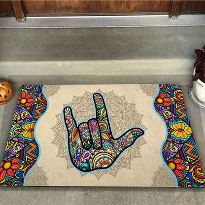 Love - American Sign Language Doormat