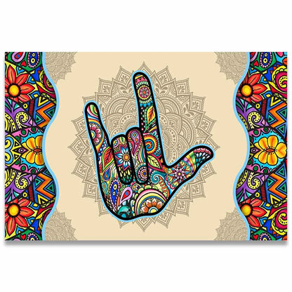 Love - American Sign Language Doormat