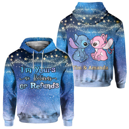 I'm Yours Galaxy Ohana - Personalized Couple Ohana All Over T-shirt and Hoodie