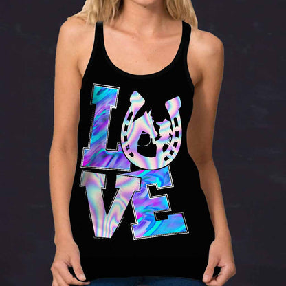 Love  - Horse Cross Tank Top