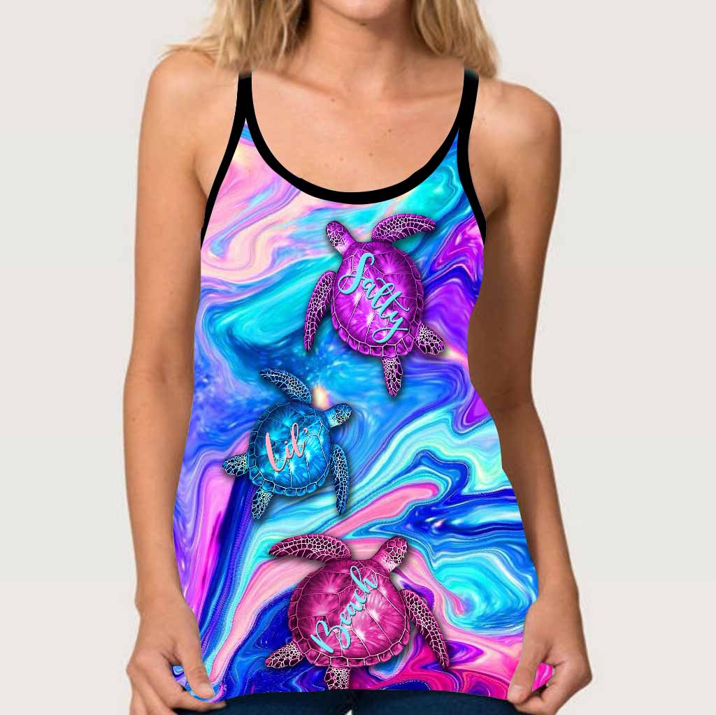 Salty Lil' Beach  - Turtle Cross Tank Top