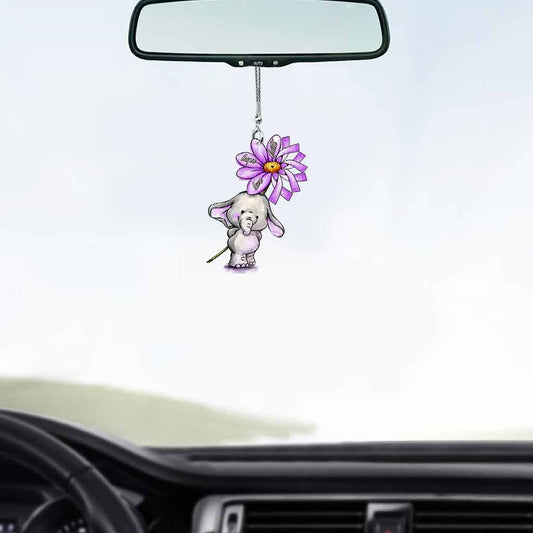 Faith Hope Love - Alzheimer Awareness Two-Sided Car Ornament