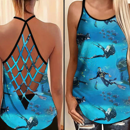 Scuba Diving Cross Tank Top