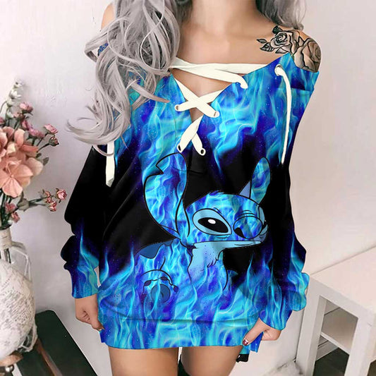 If You Kick Me - Ohana Off Shoulder Long Sleeve Dress