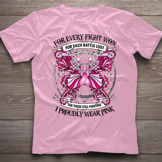 I Proudly Wear Pink - Breast Cancer Awareness T-shirt and Hoodie 102021