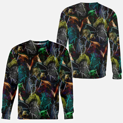 Neon Horse Fan - All Over T-shirt and Hoodie