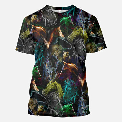 Neon Horse Fan - All Over T-shirt and Hoodie