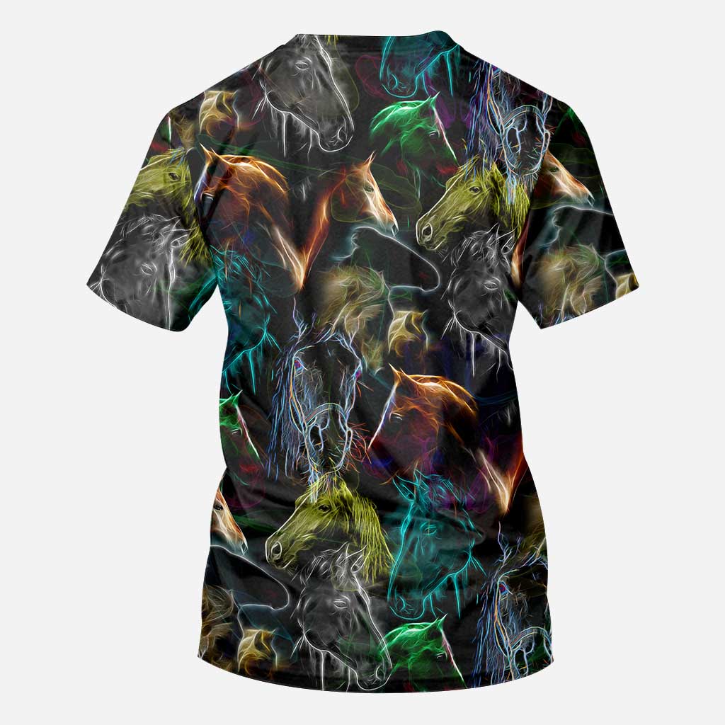 Neon Horse Fan - All Over T-shirt and Hoodie