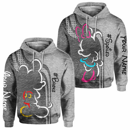 Spoiled vs. Broke Magical Couple - Personalized Mouse All Over T-shirt and Hoodie