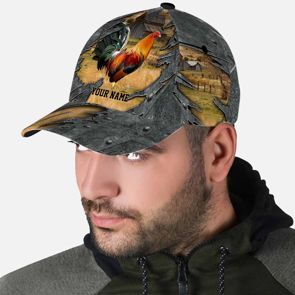 Rooster - Chicken Personalized Cap With Printed Vent Holes