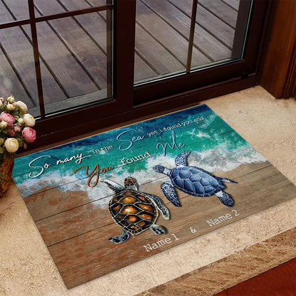 So Many In The Ocean  - Turtle Personalized Doormat