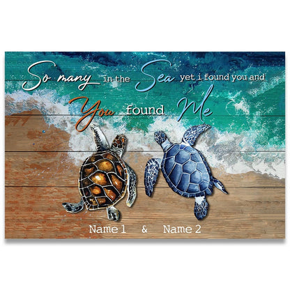 So Many In The Ocean  - Turtle Personalized Doormat