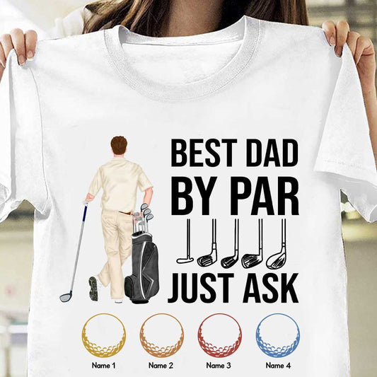 Best Dad By Par - Personalized Father's Day Golf T-shirt and Hoodie