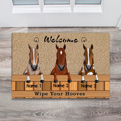 Wipe Your Hooves - Personalized Horse Doormat