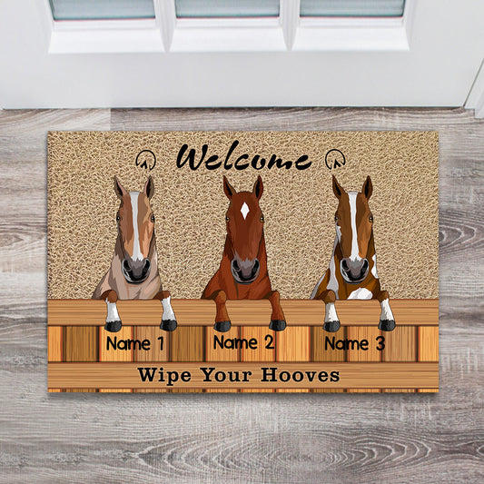 Wipe Your Hooves - Personalized Horse Doormat