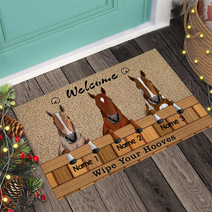 Wipe Your Hooves - Personalized Horse Doormat