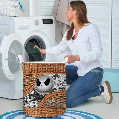 Laundry Today - Nightmare Laundry Basket With 3D Pattern Print