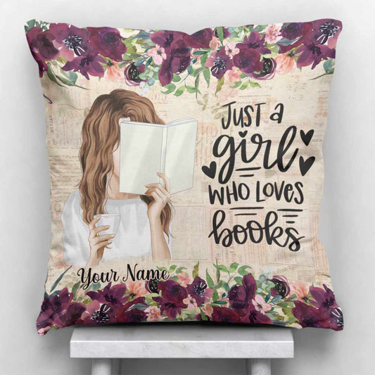 Book Lover - Personalized Throw Pillow