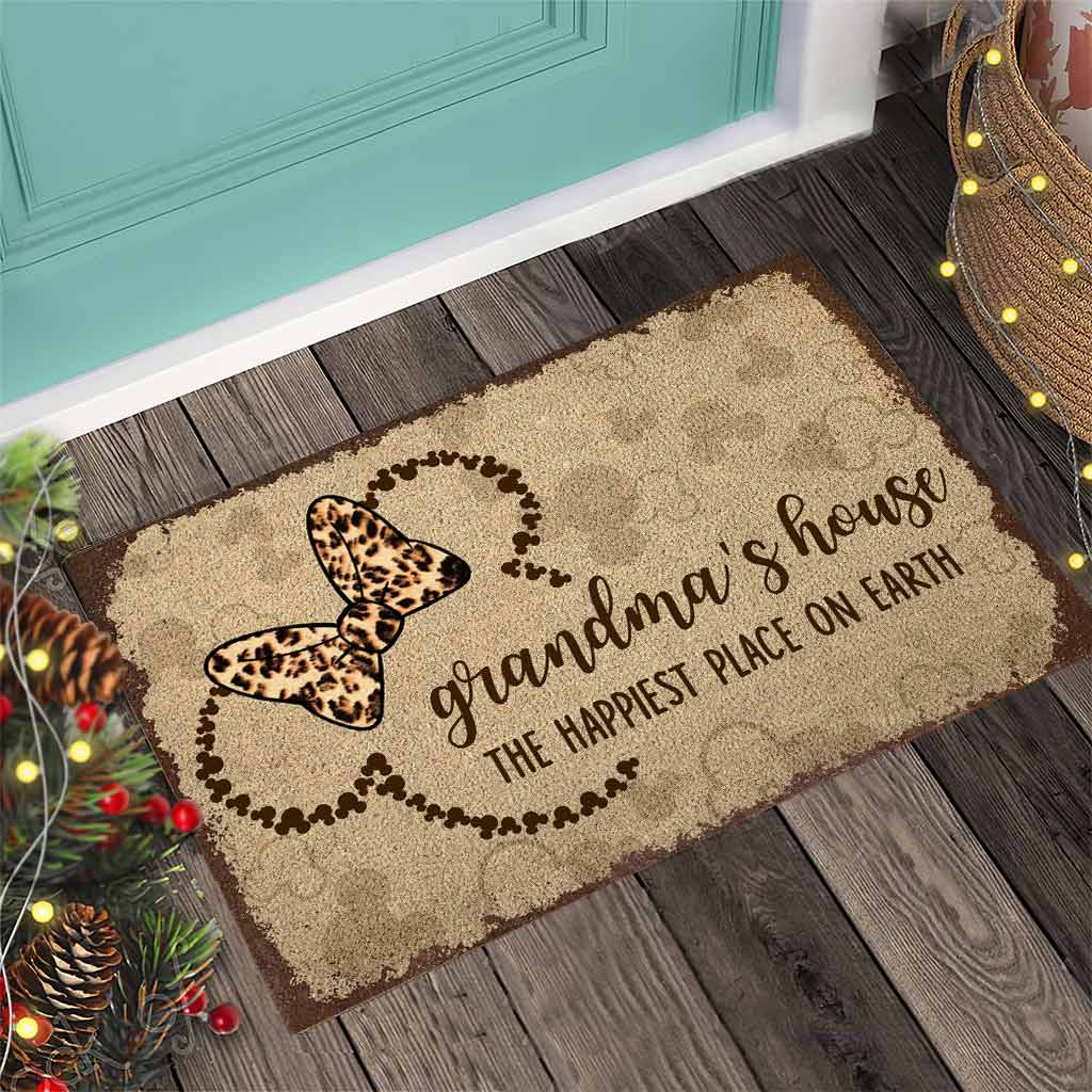 The Happiest Place On Earth - Personalized Mother's Day Grandma Doormat