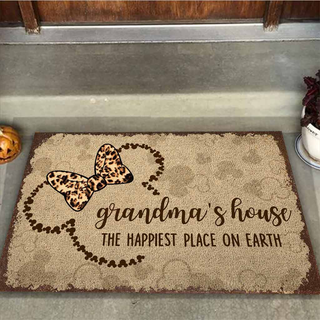 The Happiest Place On Earth - Personalized Mother's Day Grandma Doormat