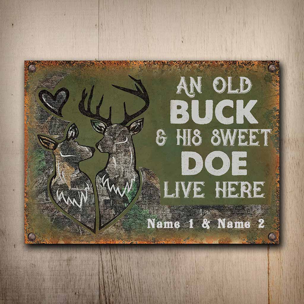 An Old Buck - Hunting Personalized Rectangle Metal Sign