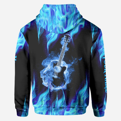 Love Music - Personalized Guitar All Over T-shirt and Hoodie