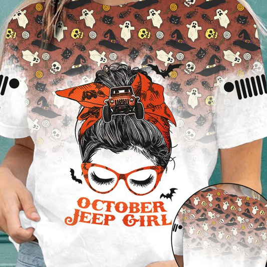 October Girl Car All Over Shirt 0823