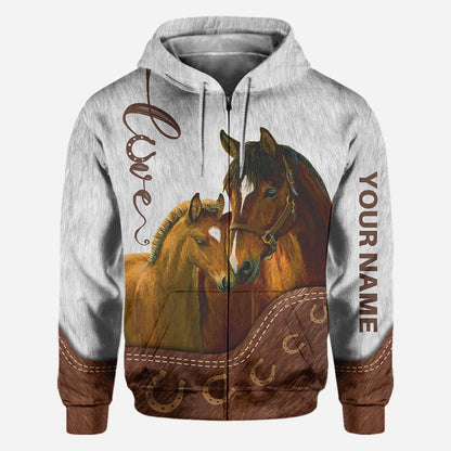 Love Horses - Personalized All Over T-shirt and Hoodie