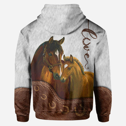 Love Horses - Personalized All Over T-shirt and Hoodie