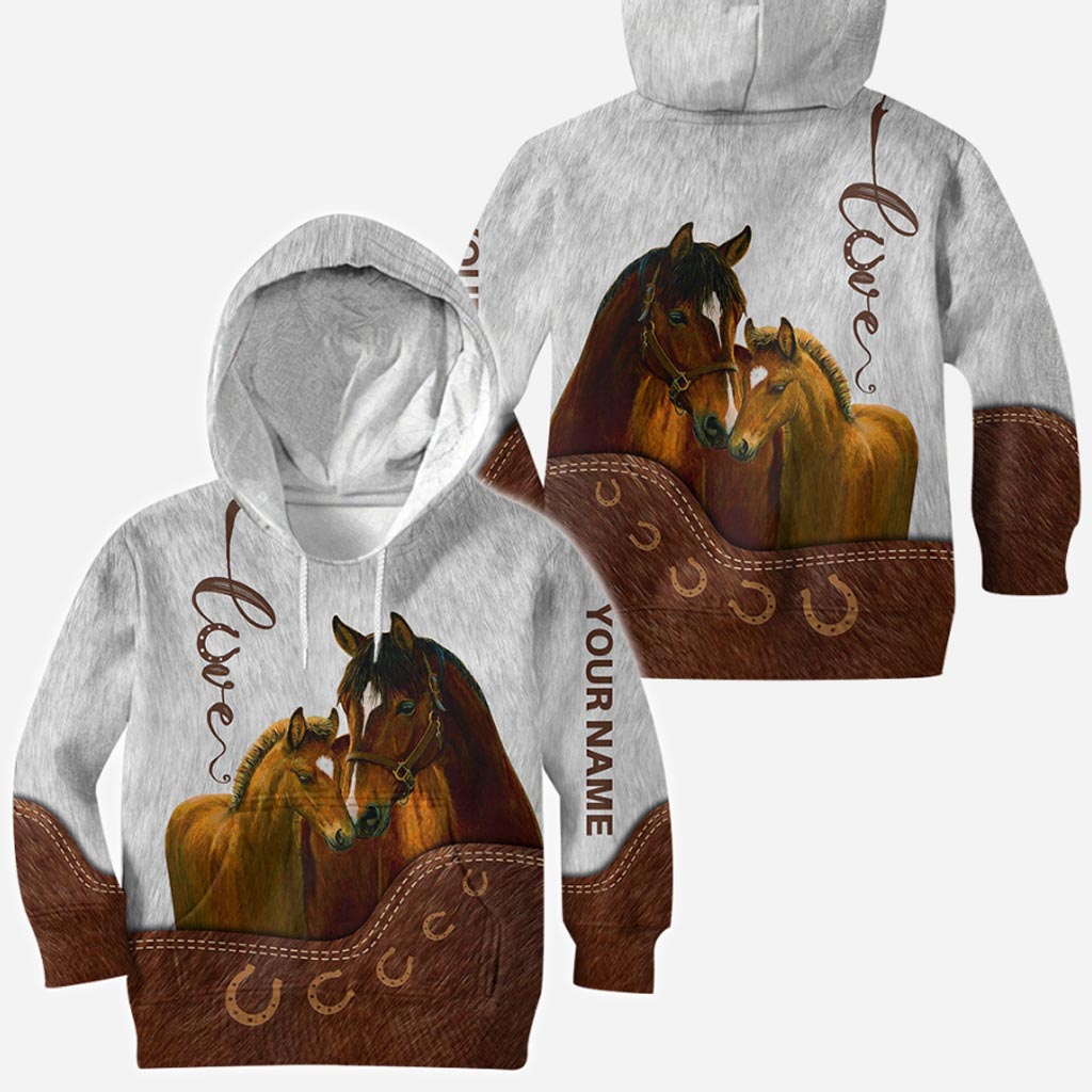 Love Horses - Personalized All Over T-shirt and Hoodie