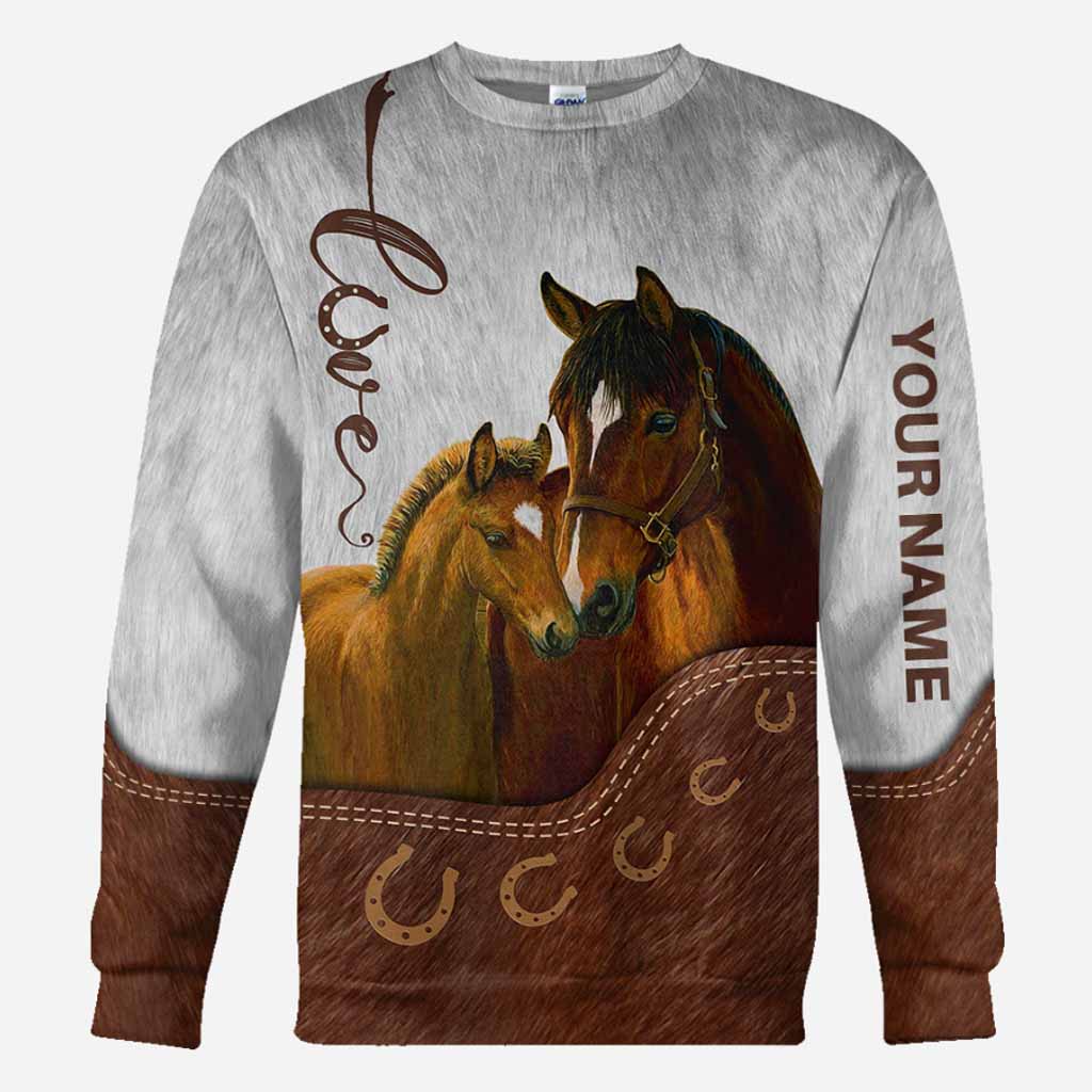 Love Horses - Personalized All Over T-shirt and Hoodie