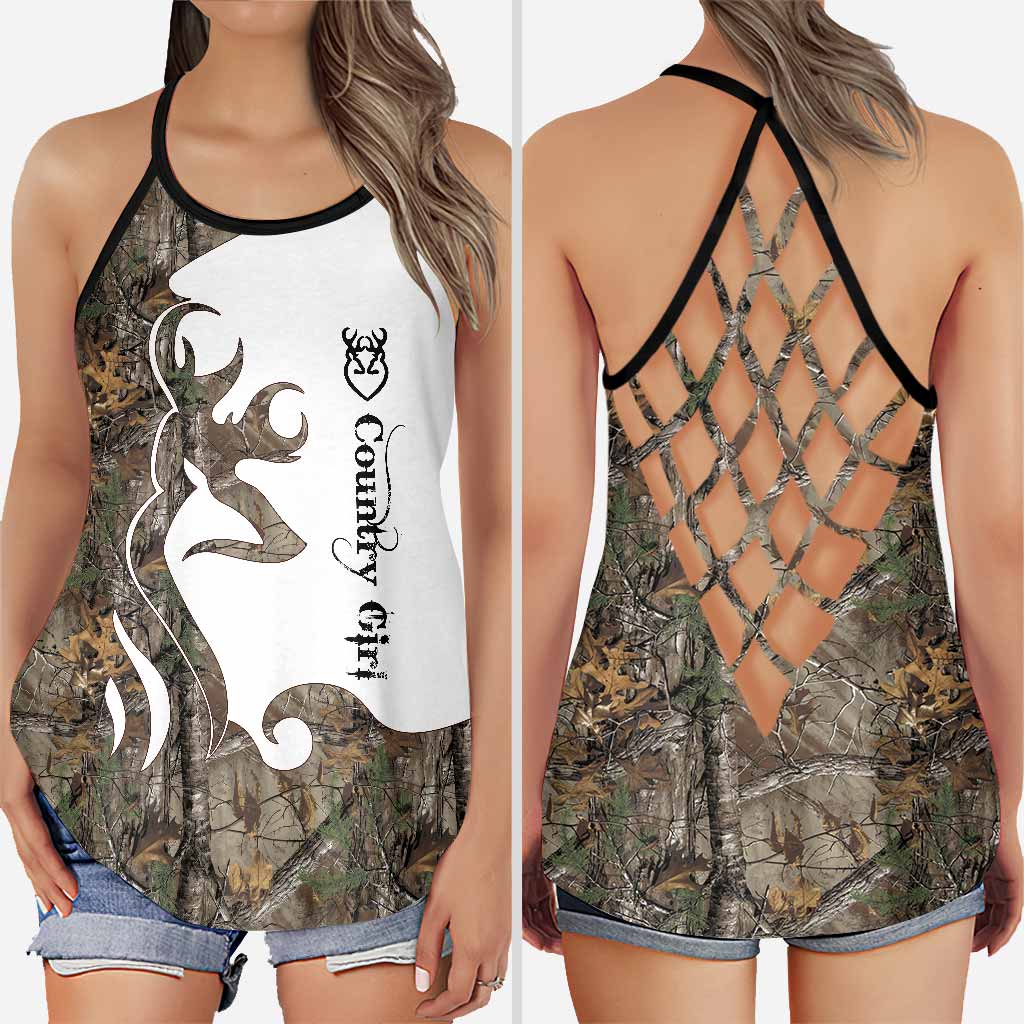 Country Girl  - Hunting Cross Tank Top