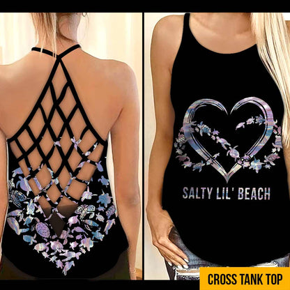 Salty Lil' Beach - Turtle Cross Tank Top