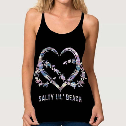 Salty Lil' Beach - Turtle Cross Tank Top