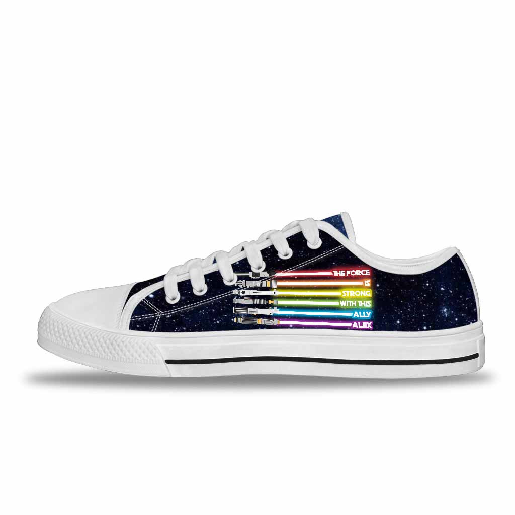 The Force Is Strong - Personalized LGBT Support Low Top Shoes