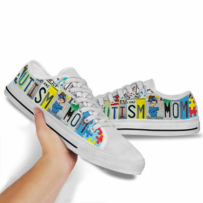 Autism Mom License Plates Personalized Low Top Shoes